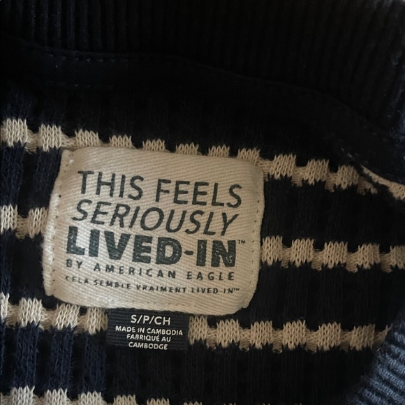 Striped Navy & White Knit Pullover - Picture 2 of 3